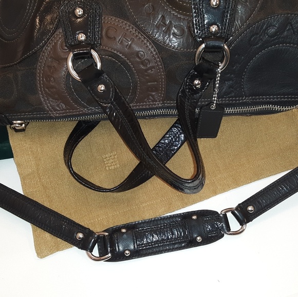 Coach | Bags | Coach Ashley Brown And Black Satchel | Poshmark